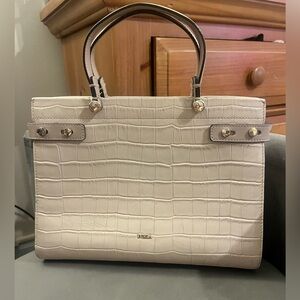 Furla Crocodile Embossed Leather Handbag